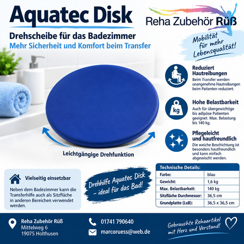 Aquatec disk blau - blau, dreh-
